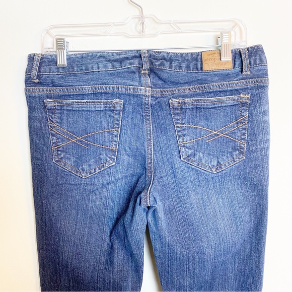 Aeropostale Hailey Flare Leg Denim Jeans Medium Wash Womens 9/10 Short - Picture 4 of 8